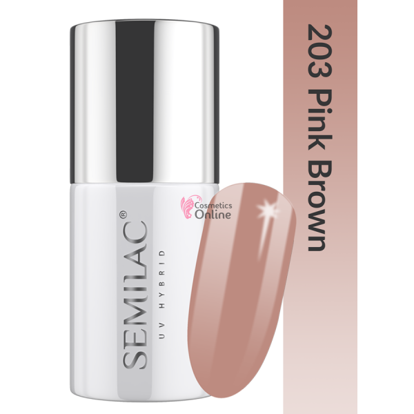 Oja UV Semilac 203 Nude Pink Brown 7 ml